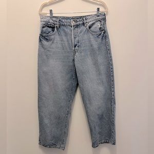 &Denim straight high waist ankle length jeans H&M size 12